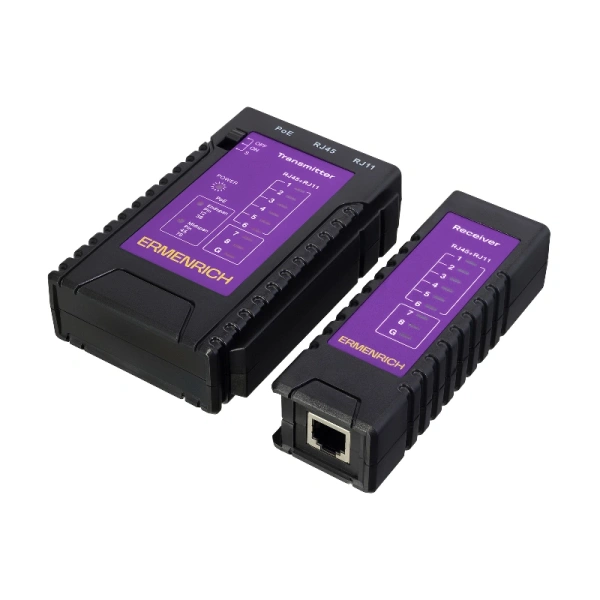 Кабельный тестер Ermenrich NetGeeks NP10, фиолетовый купить по низкой цене | МАКСПРОФИТ